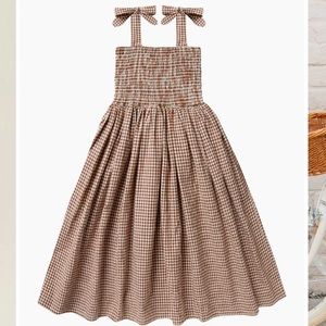 Rylee + Cru Ivy Girls Dress - Redwood Gingham 10-12y